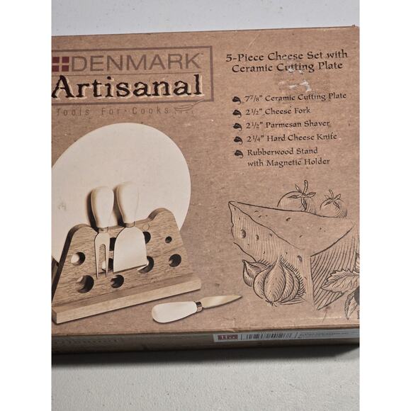 Denmark Artisanal cheese cutting/serving plate 5-piece set Stainless steel - Picture 1 of 7